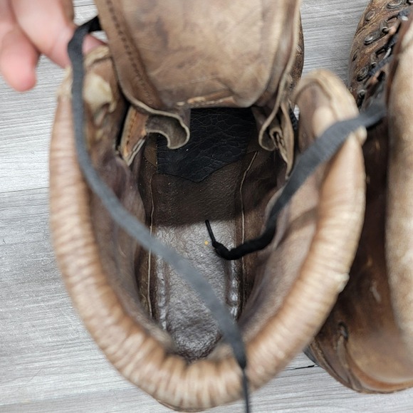 vintage Dunham Boots Mens Size 11 Brown Leather Hiking Combat Vibram Work main image 8
